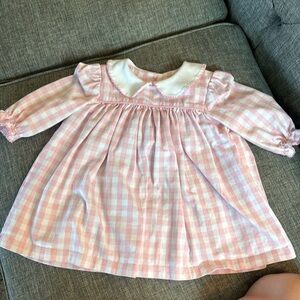Baby girl pink and white dress